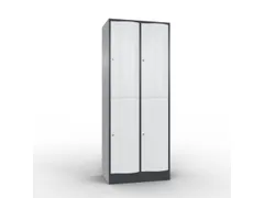 lockerkast cil.slot 1950x770x540mm 2x2 vakken RAL7021 front RAL7035