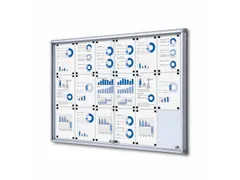 Vitrinekast Mededelingenbord 18x A4 met schuifdeuren