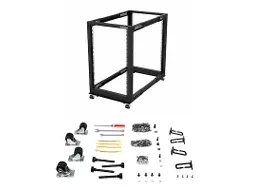 18U 19 inch open frame server rack Zwart