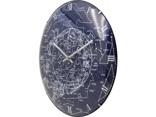 Wandklok NeXtime dia. 35cm bol glas 'Milky Way dome' Romeinse cijfers - 2