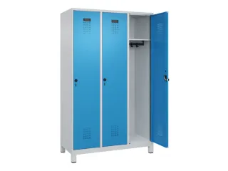 locker,HxBxD 1950x1200x500mm,3vak,vak B 400mm,draaigrendel,voeten - 2