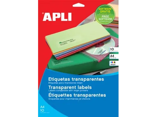 Apli Transparante Etiketten A4 210x297mm