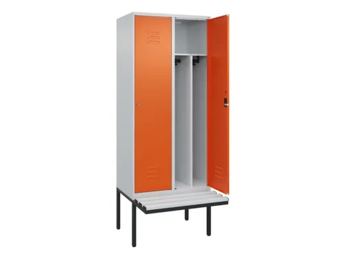 locker voor scheiding van kleding,HxBxD 2120x800x815mm,2vak