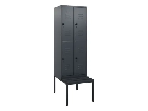 Dubbeldekse dekenkist,HxBxD 1950x600x815mm,2x2vak.,vak B 300mm