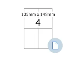 Etiket HERMA 8404 A4 EXPRESS 500 105x148mm wit 2000stuks
