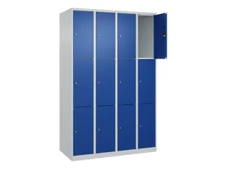 lockerkast,HxBxD 1850x1200x500mm,4x3vakken,vak B 300mm,cil.-slot - 1