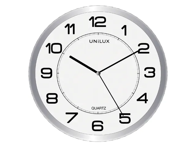 Wandklok Unilux Attraction Ø 22cm lichtgrijs/wit