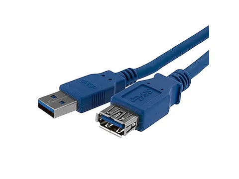 1 Meter SuperSpeed USB 3.0 Verlengkabel A naar A - Blauw M/F