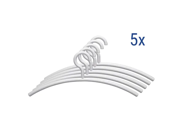 Kledinghanger MAUL acryl 460X190mm wit 5 stuks