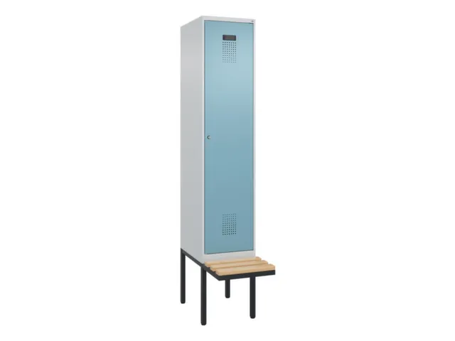 locker met bank,voor scheiding van kleding,HxBxD 2120x400x815mm,1vak
