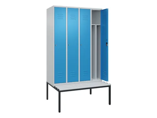 locker voor scheiding van kleding,HxBxD 2120x1200x815mm,4vak