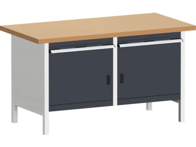 werkbank met opbergruimte,HxBxD 840x1500x750mm,beukenblad