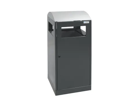 afvalbak,HxBxD 1050x450x450mm,afvalbak inhoud 90l,romp staal RAL7016