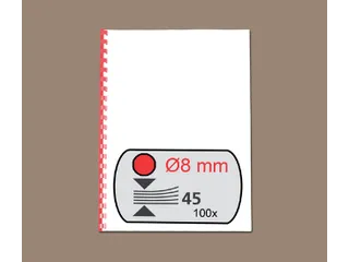 Bindrug GBC 8mm 21-rings A4 rood 100stuks - 3