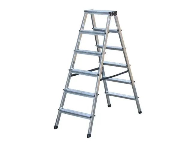 Lichte Universele Trapladder Tweezijdig L 1.41m H 1 08m 2x6treden