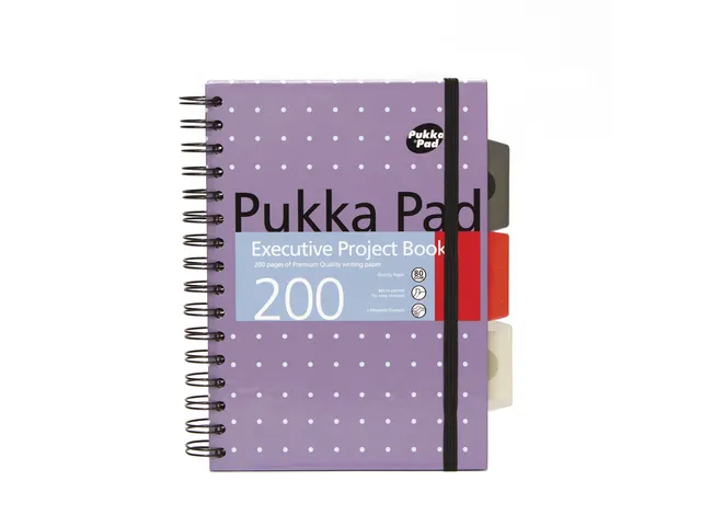 Carnet de projet à spirales Pukka Pad Metallic Executive A5 ligné 3