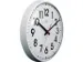 Horloge murale NXT dia. 26cm plast. blanc, cadran blanc avec lentille
