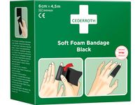 Cederroth 51011021 Soft Foam bandage Zwart 6cm x 4,5m 10 stuks