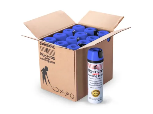 Markeerspray Voor Bouwplaatsen Blauw Fluorescerend 500Ml