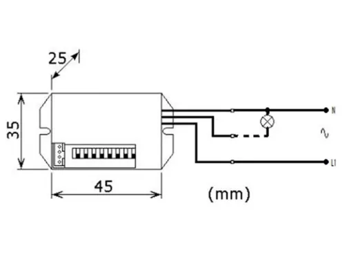 Mini Pir-Bewegingsdetector Inbouw 230 Vac