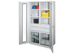 Materiaalkast Scheidingswand Venster 1950x1000x600mm 6legborden 4laden