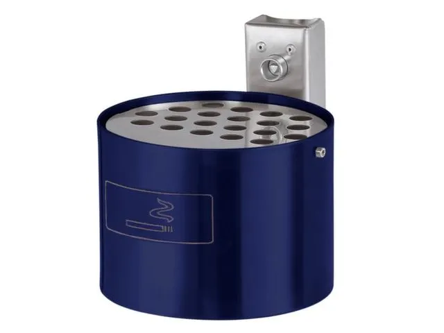 Asbak 4 Liter HxØ 135x200mm Wandmontage Rond Blauw