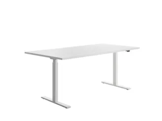 Elektrisch ihv bureau,HxBxD 700-1200x1800x800mm,blad wit,T-voet wit - 2