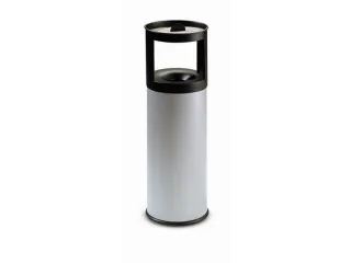 combi-asbak,HxØ 800x250mm,afvalbak inhoud 25l,romp staal grijs,blusko - 2