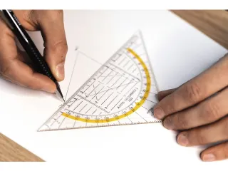 Geodriehoek Aristo 1552 16cm Transparant Met Gele Rand - 3