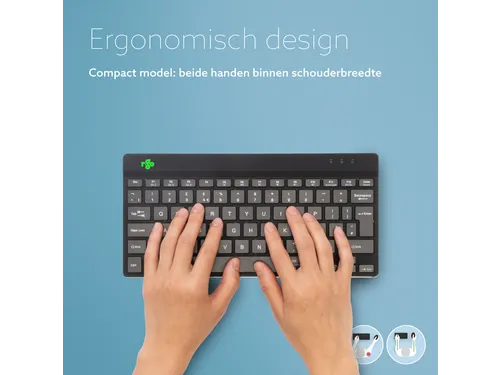 Toetsenbord R-Go Ergonomisch Compact Break QWERTY zwart
