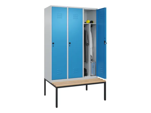 locker voor scheiding van kleding,HxBxD 2120x1200x815mm,3vak