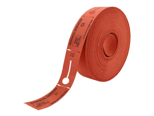 Garderobebonnen Combicraft nummering 1 t/m 500 rood 500 stuks