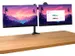 Mara monitorarm dubbele arm met 1 laptoparm zwart