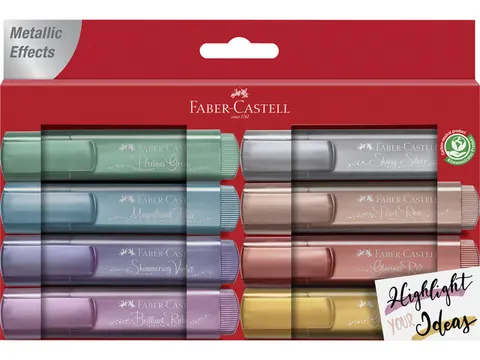 Tekstmarker 46 Metallic set 8 stuks