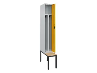 locker met bank,voor scheiding van kleding,HxBxD 2120x300x815mm,1vak - 1