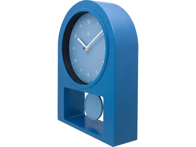 Horloge de table NeXtime 'Swing Table' 30x20cm plastique bleu