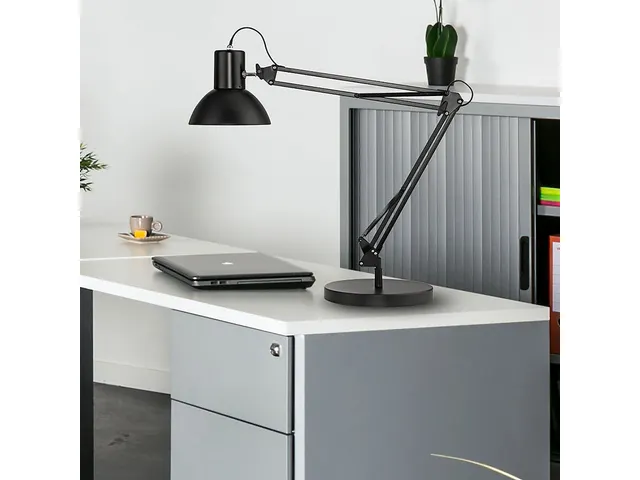 Bureaulamp Unilux Success 80 LED met klem en voet Zwart
