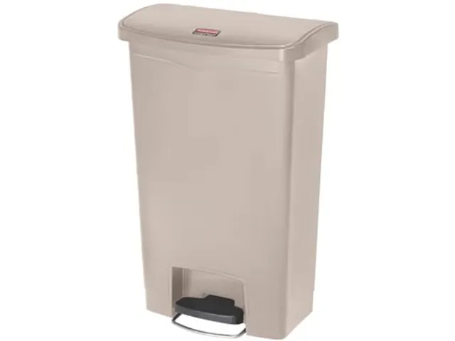 Rubbermaid Slim Jim collecteur Step-On Front Step, beige, 50 l