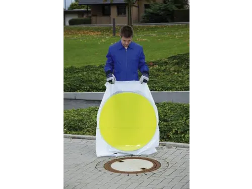 putafdekking,olie-/chemicaliënbestendig,HxØ 13x850mm,PU,geel