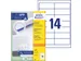 Etiquette Avery 3678 97x37mm blanc 1400 pièces