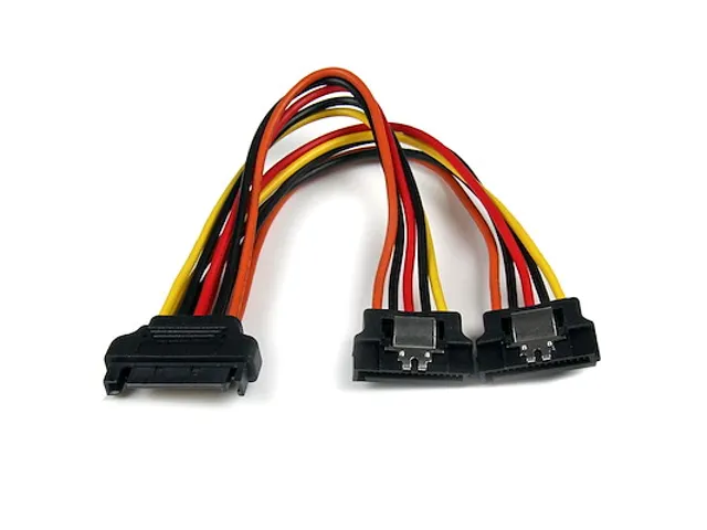 15cm vastklikkende SATA voeding-Y-splitterkabeladapter M/F