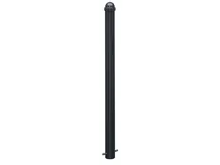Trottoirpaal 900mm Ø 76mm Met Halve Kogel-kap Om In Beton Gieten - 1