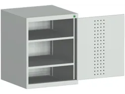 kast met geperforeerde platen,HxBxD 800x650x650mm,2xStalen bodem
