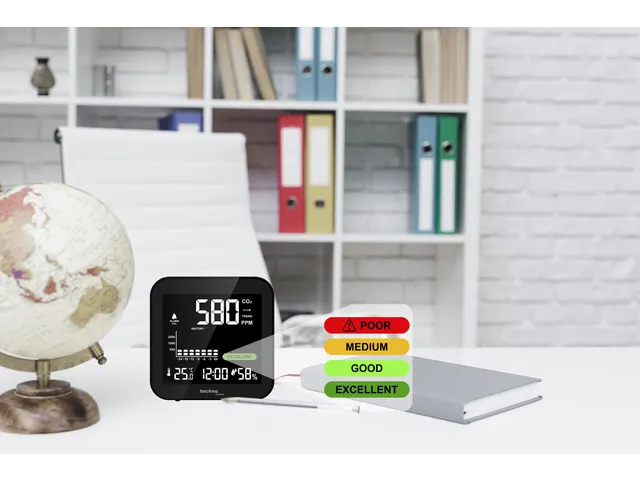 CO2-meter Technoline WL 1025 81x81x24mm zwart