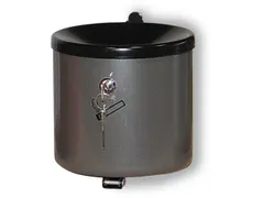 Veiligheidswandasbak Rvs 2.4 liter 145x150mm Kantelbaar Slot Grafiet