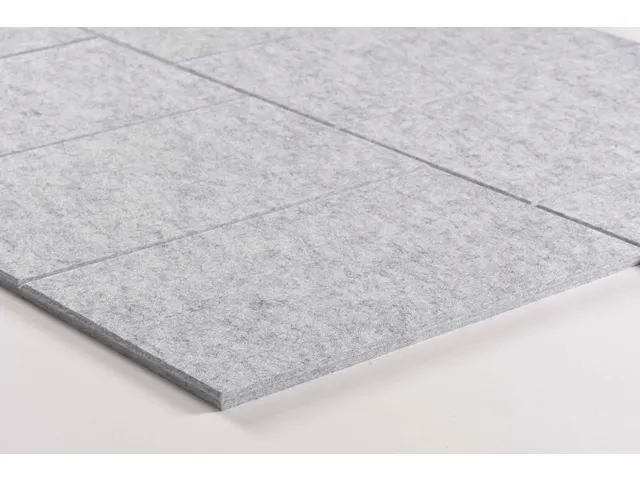 Carreau acoustique PET-Feutre Parallélogramme Gris clair 30x25cm 22pc