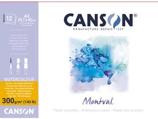 Montval aquarel wit fijne korrel 300g/m² A3 12 vellen - 2