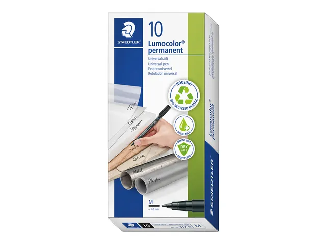 Viltstift Staedtler OHP Lumocolor 317 Medium 1.0mm Zwart
