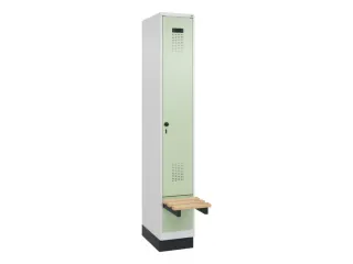 locker met bank,HxBxD 1950x300x815mm,1vak,vak B 300mm,draaigrendel - 2