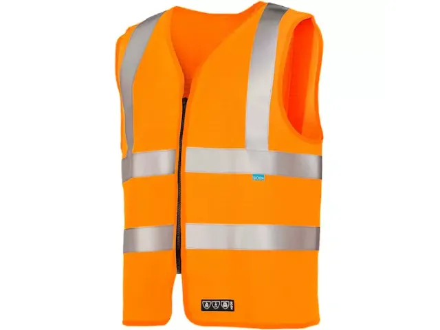 Sioen Bertrix fluohesje, fluo oranje/marineblauw, maat L, per stuk